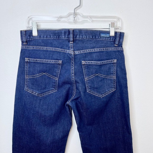 Patagonia Womens Boyfriend Jeans Blue Dark Wash Denim Straight Leg Size 26 - Picture 5 of 6